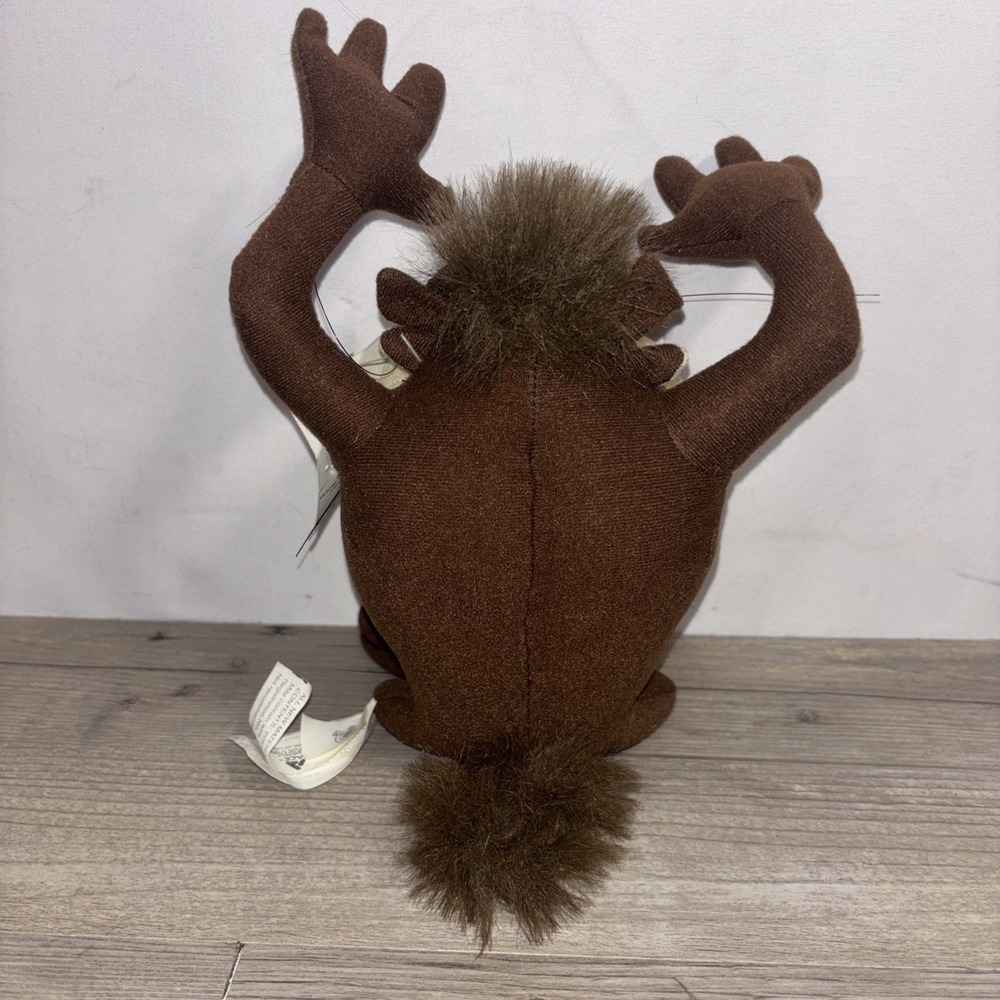 Vintage 1998 LOONEY TUNES Taz Tasmanian Devil Sitting Arms Up Plush Stuffed 9" - Picture 4 of 11